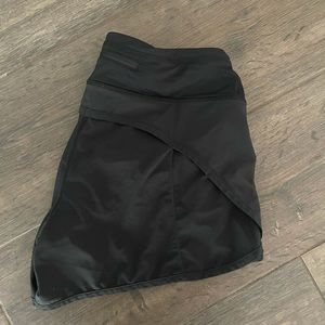 Speed Shorts, 4 in inseam black, size 6